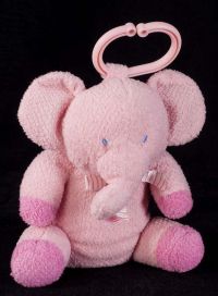 Carters Child of Mine Pink Elephant Musical Lights UP Plush Lovey